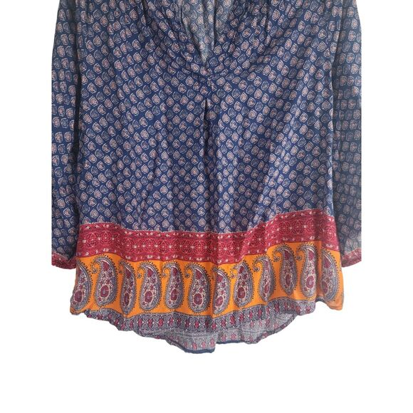 Soft Surroundings Blouse L Womens Light Weight Long Sleeve V Neck Pullover - Picture 4 of 11